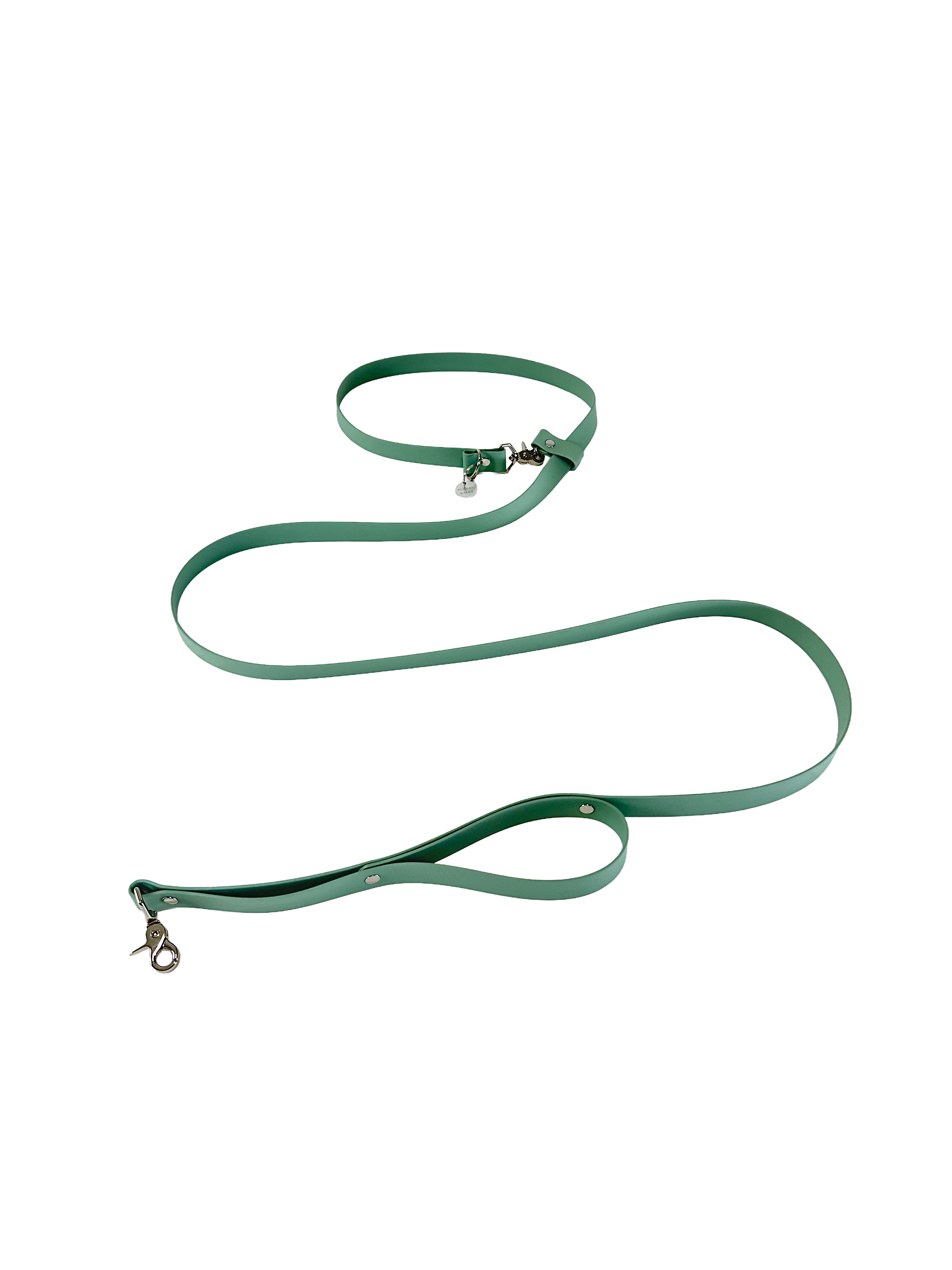ADJUSTABLE THREE-WAY DOG LEASH — SEAFOAM GREEN
